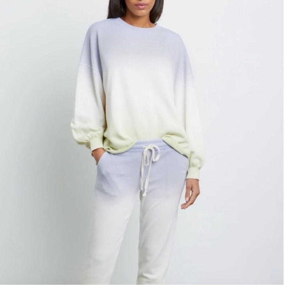 Rails Reeves Blue Mint Ombre French Terry Sweatshirt size small